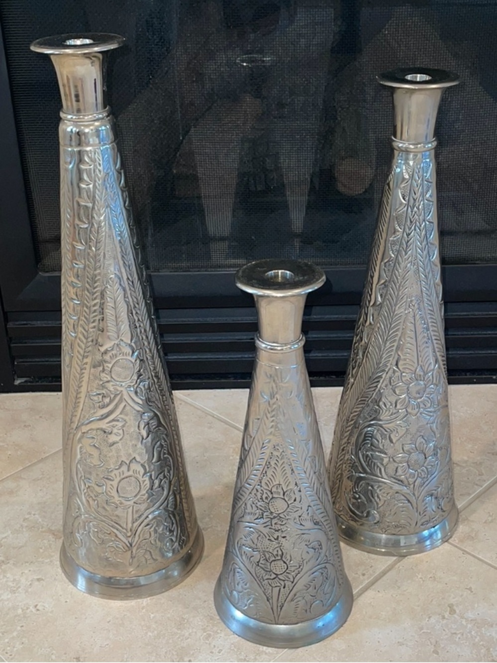 Bard hand crafted stainless candleholders